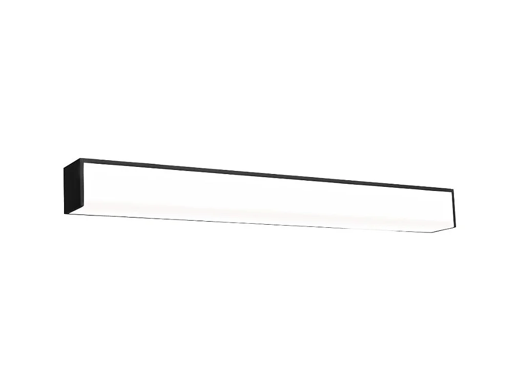 Réglette spécial Salle de Bains IP44 (60cm 18W 1250lm 4000K) - Noire - Voltman