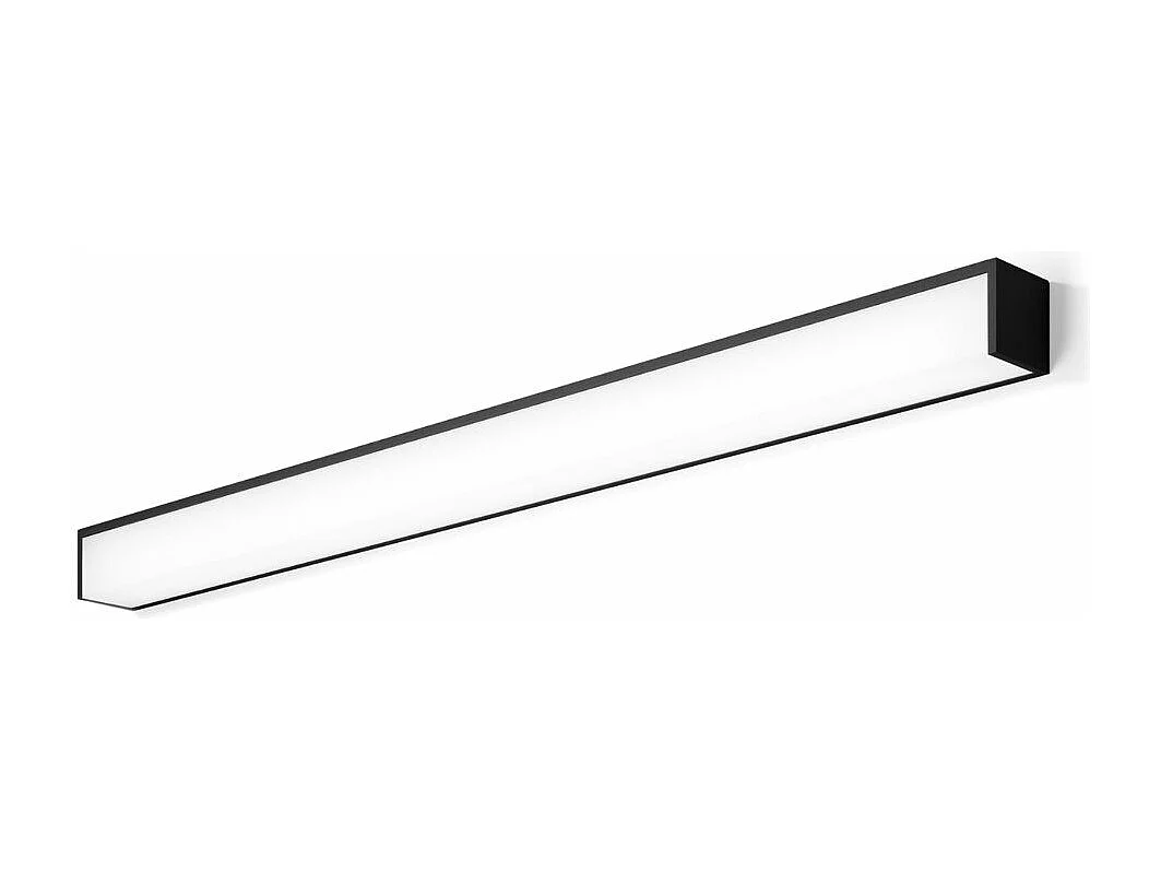 Réglette spécial Salle de Bains IP44 (60cm 18W 1250lm 4000K) - Noire - Voltman