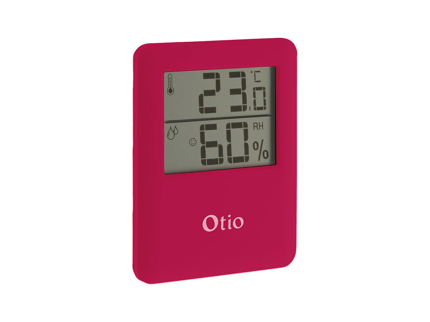 Thermomètre hygromètre magnétique LCD - rose - Otio