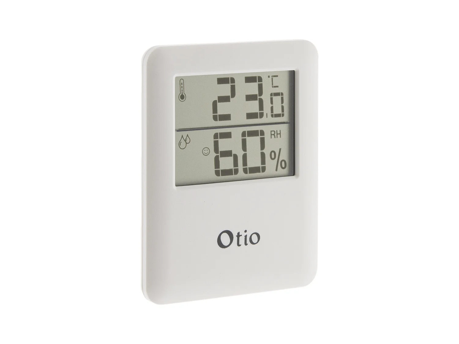 Thermomètre hygromètre magnétique LCD - blanc - Otio