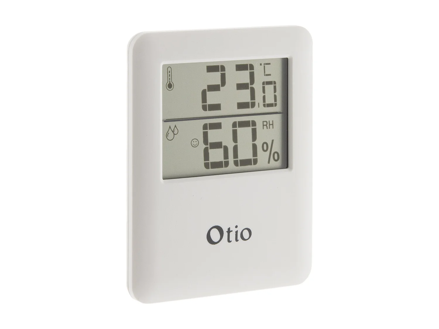 Thermomètre hygromètre magnétique LCD - Blanc - Otio