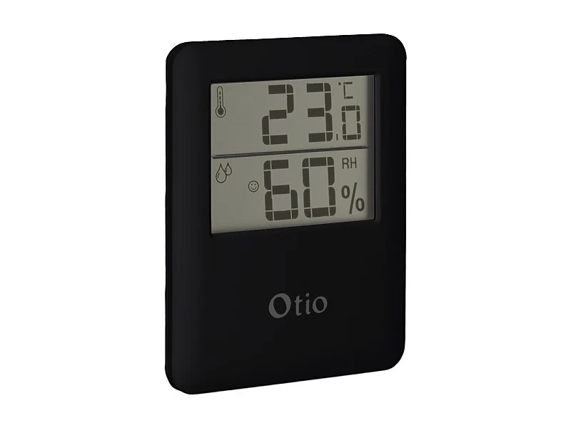 Termómetro Higrómetro Magnético LCD Negro Otio - Rango de Temperatura 0-50°C - Fijación Magnética - Mín/Máx - Garantía de 2 Años