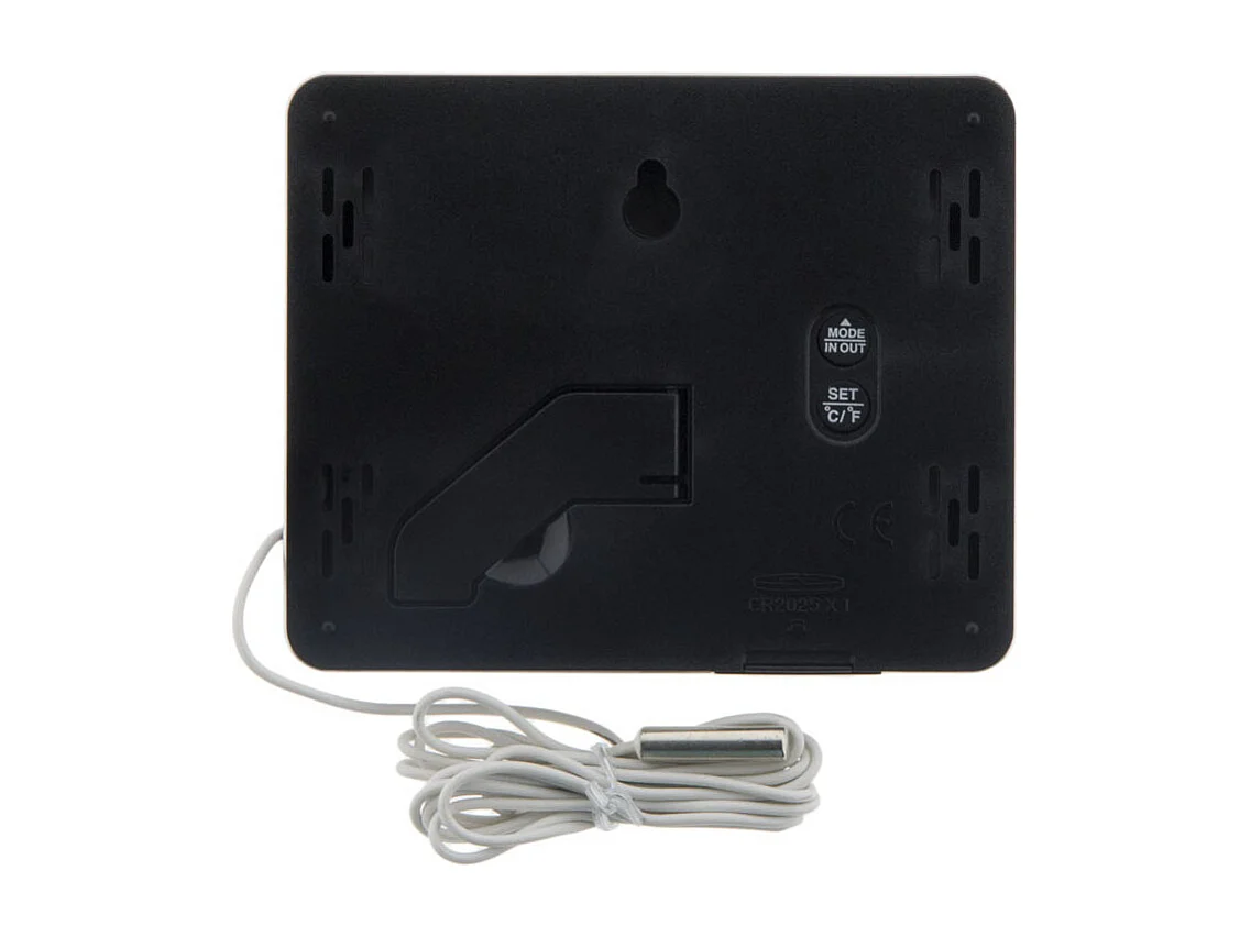 Thermomètre intérieur extérieur filaire Noir - Otio