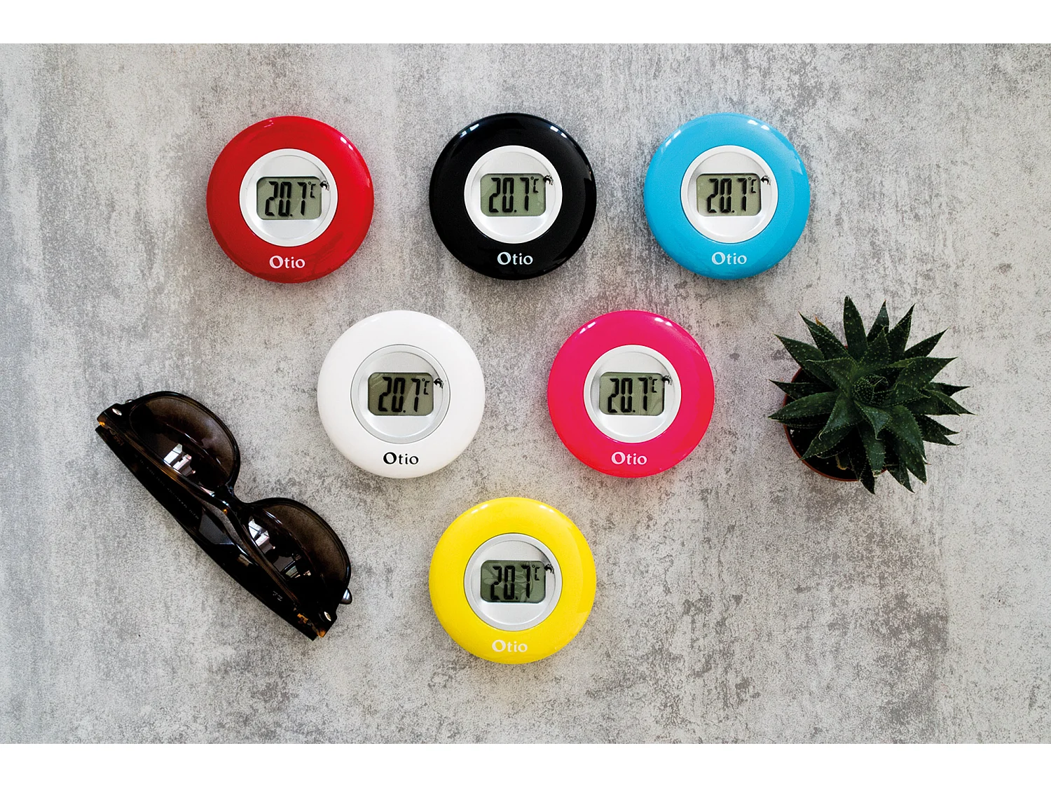 Thermomètre intérieur LCD - Noir - Otio