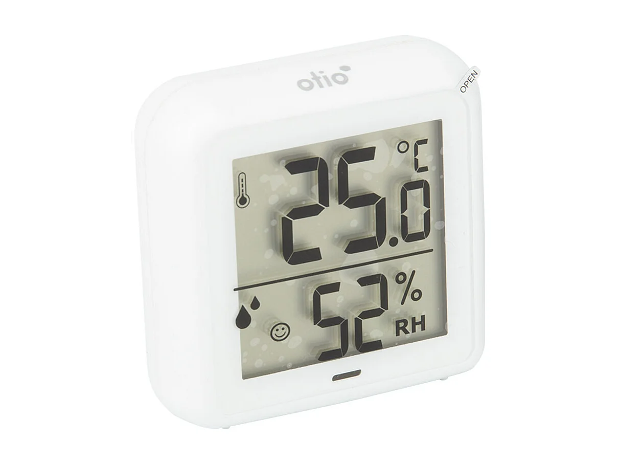 Thermomètre hygromètre intérieur + capteur - Blanc - Otio
