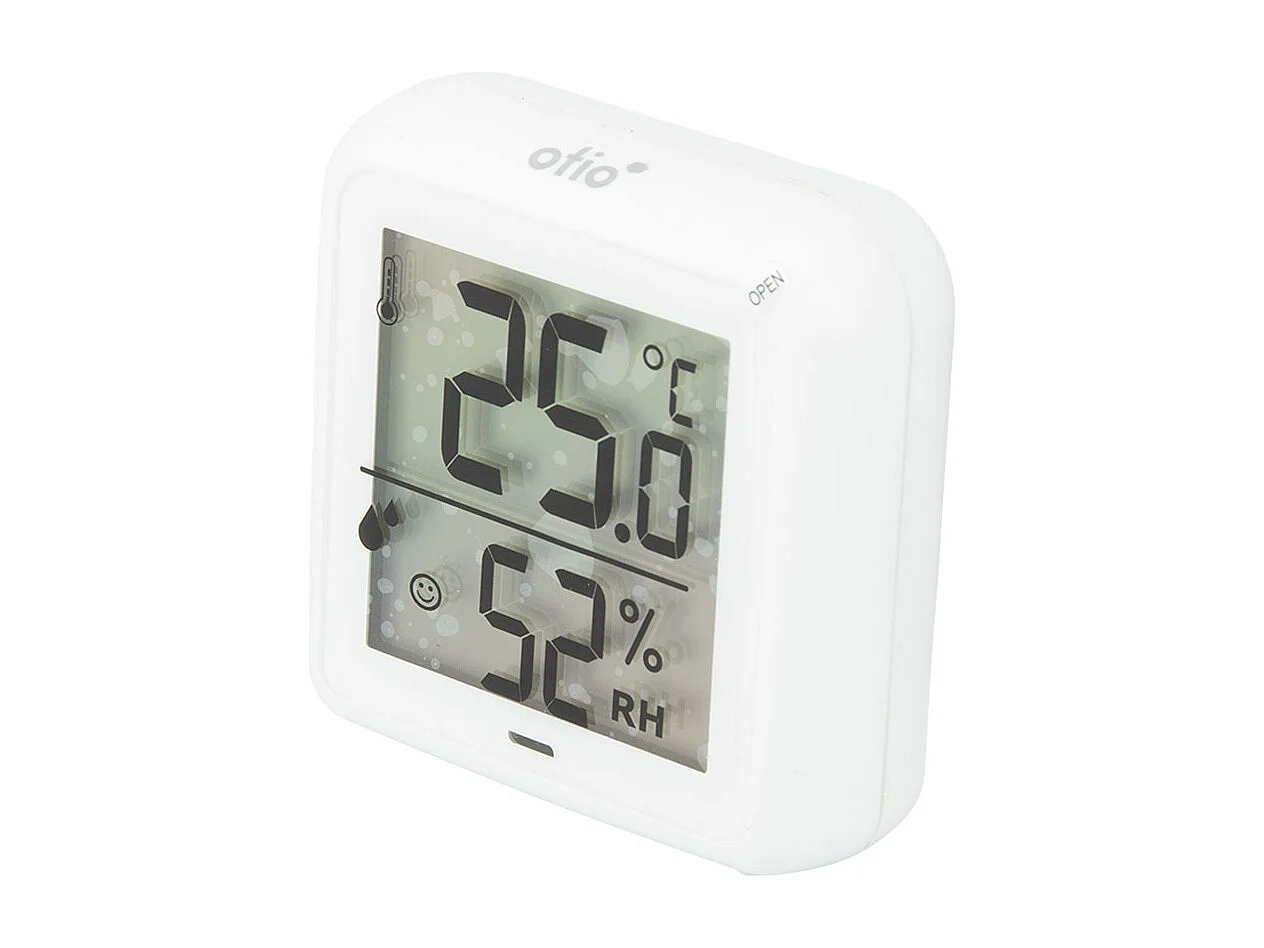 Thermomètre hygromètre intérieur + capteur - Blanc - Otio
