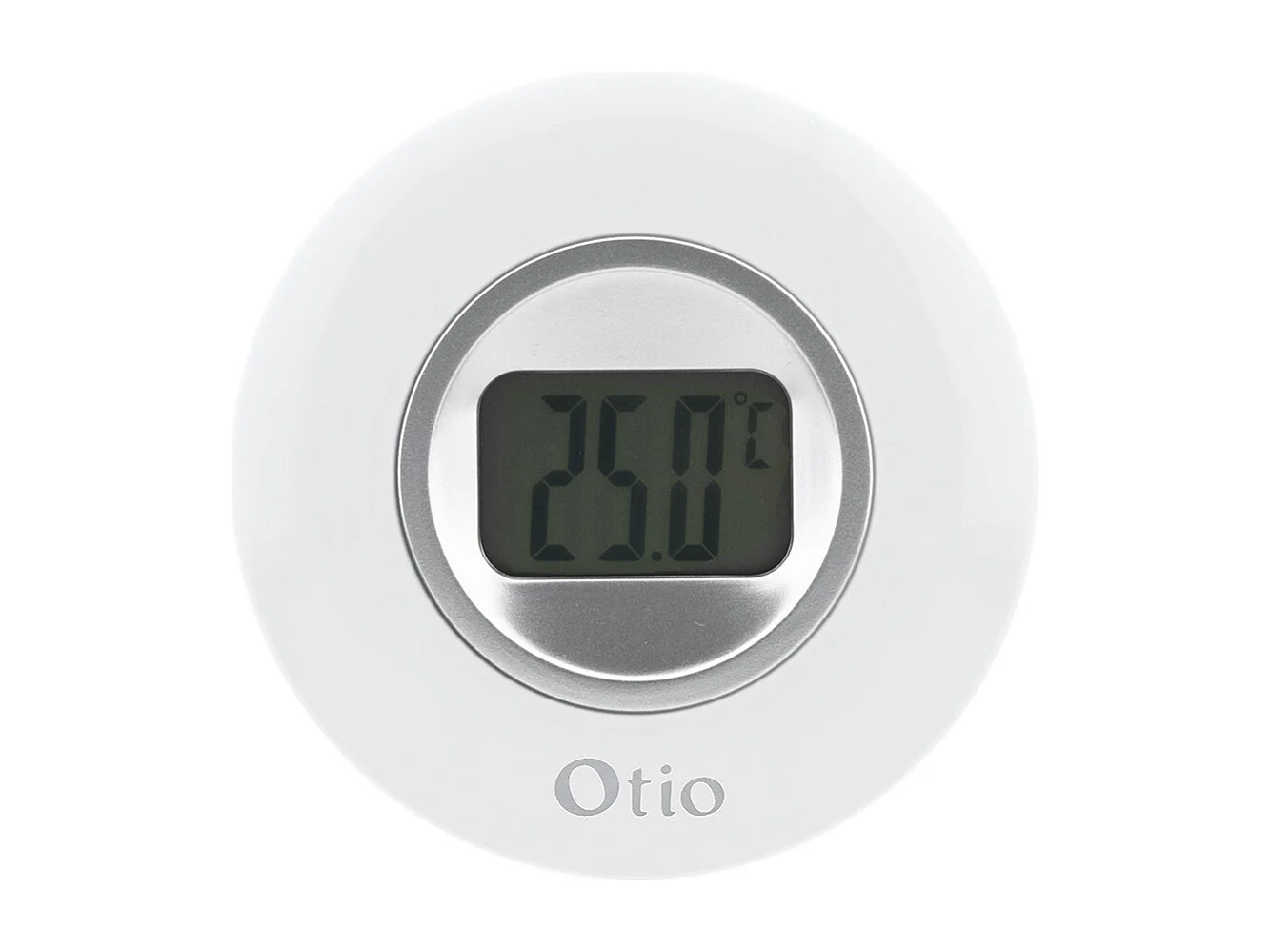 Weißes Innen-Thermometer mit LCD-Bildschirm Otio - Temperaturbereich von 0 bis 50°C