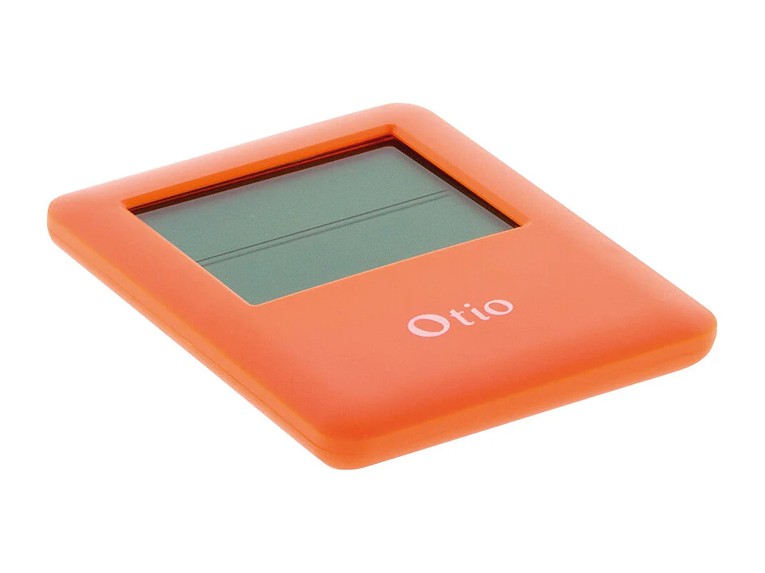 Thermomètre hygromètre magnétique LCD - Orange - Otio
