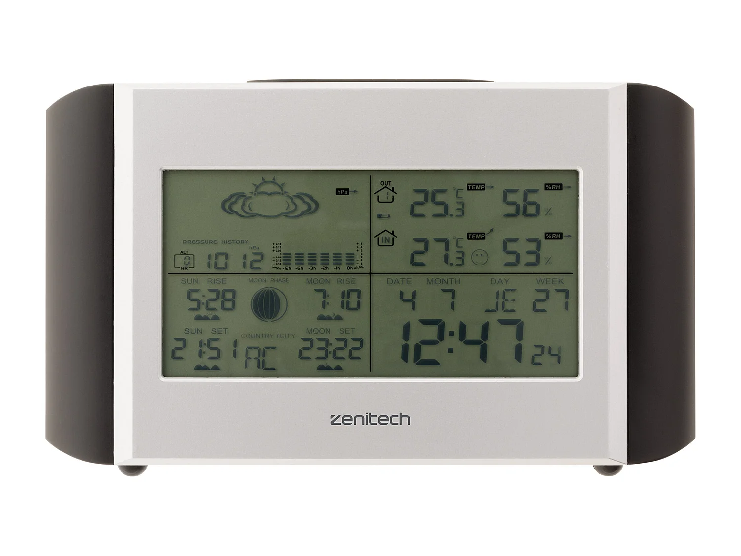 Station météo intérieure avec capteur extérieur sans fil - Zenitech