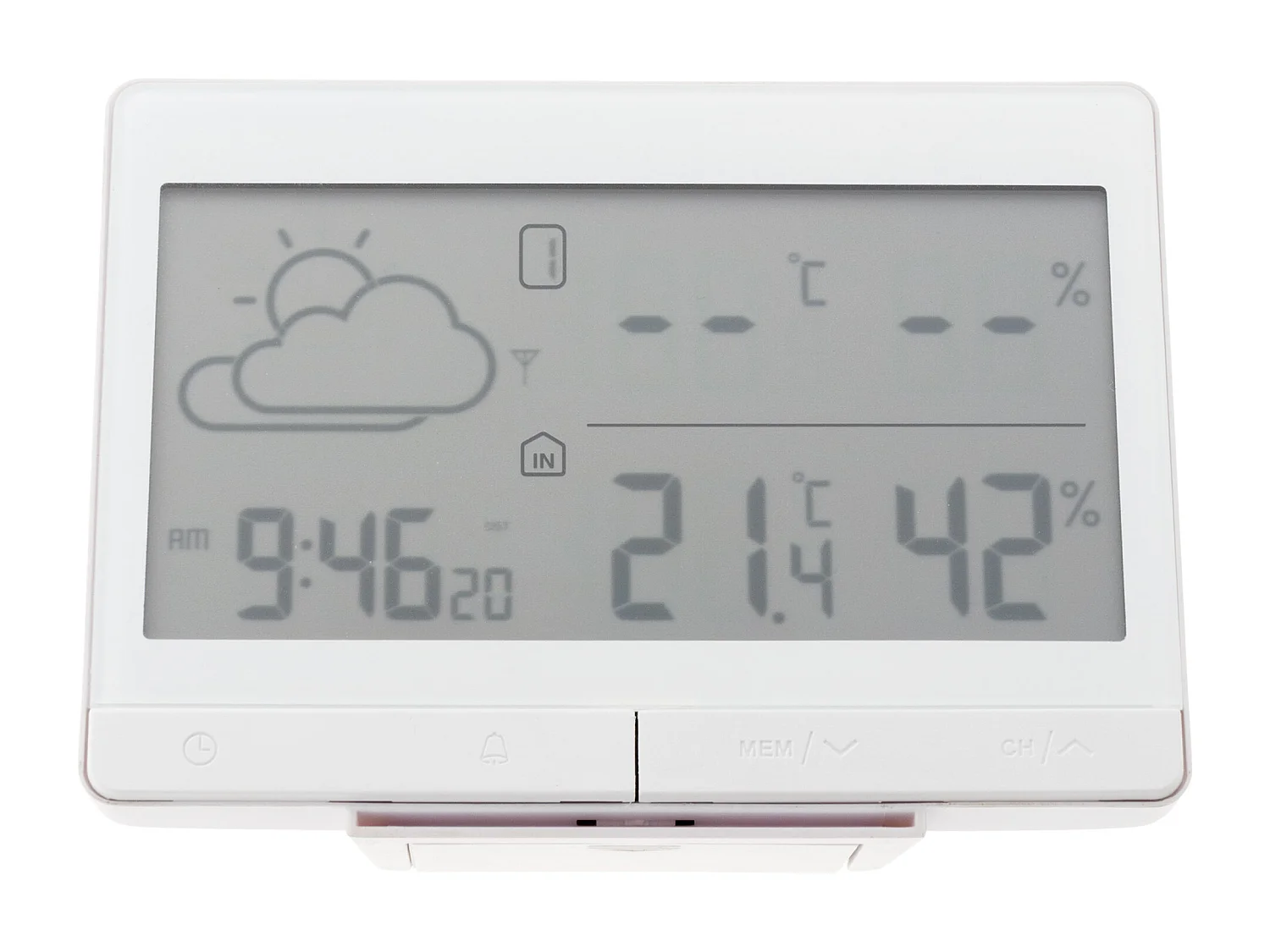 Station météo "L'élégante" avec capteur extérieur sans fil (IP44) - Otio