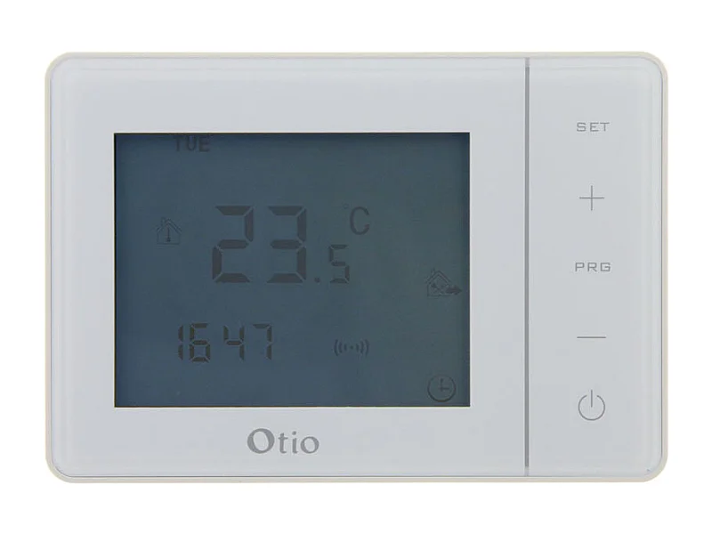 Programmierbarer Kabelgebundener Thermostat Weiß Otio - Anpassbare Wochenprogrammierung - Kompatibel mit Verschiedenen Heizungssystemen