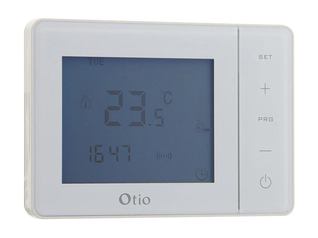 Programmeerbare Bedrade Thermostaat Wit Otio - Aanpasbare Weekprogrammering - Compatibel met Diverse Verwarmingssystemen