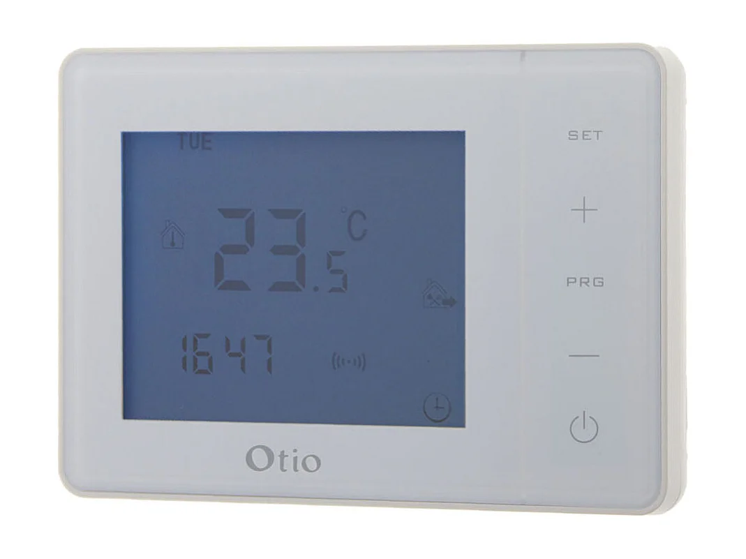 Programmeerbare Bedrade Thermostaat Wit Otio - Aanpasbare Weekprogrammering - Compatibel met Diverse Verwarmingssystemen