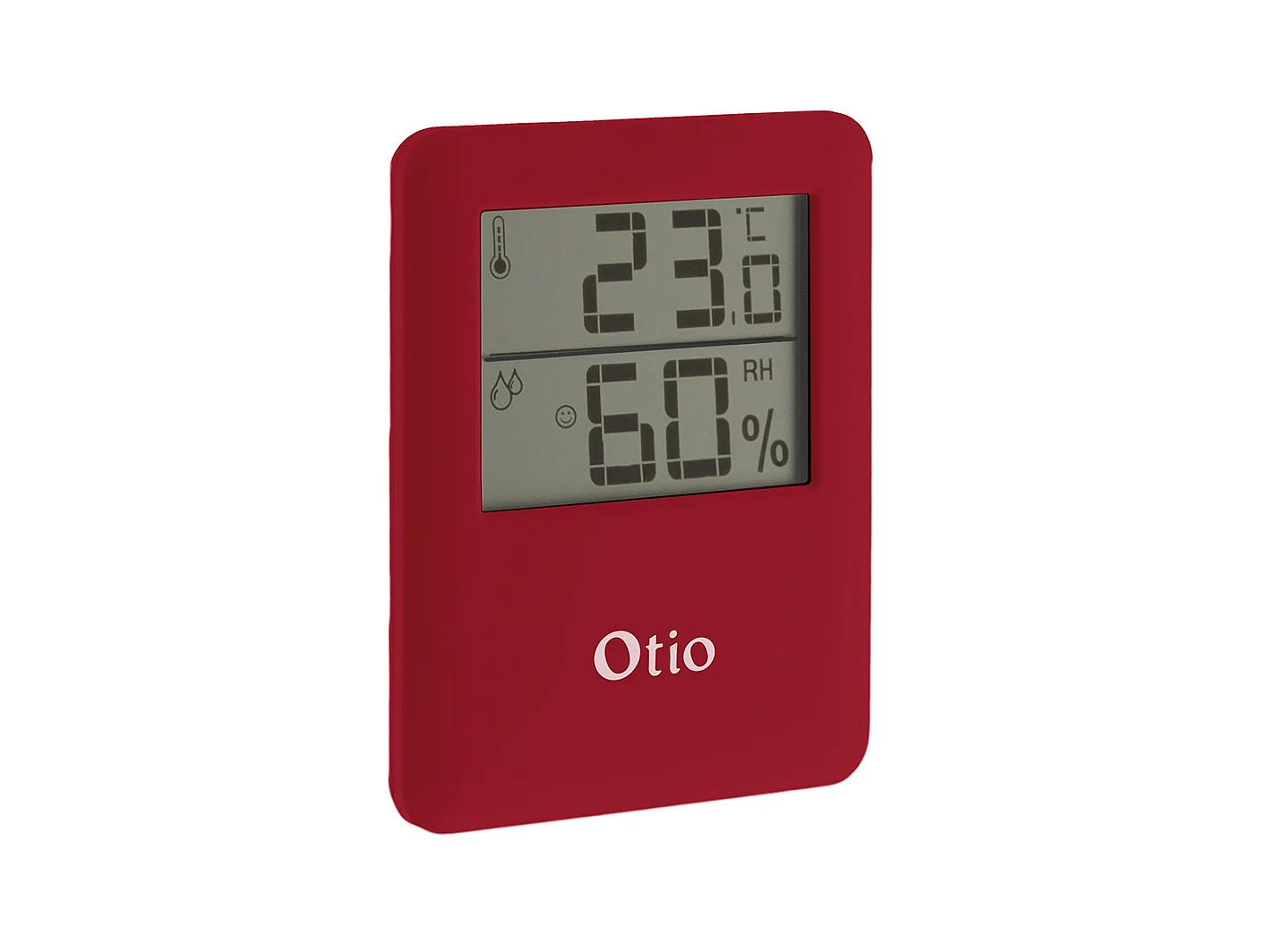 Thermomètre hygromètre magnétique LCD - bordeaux - Otio