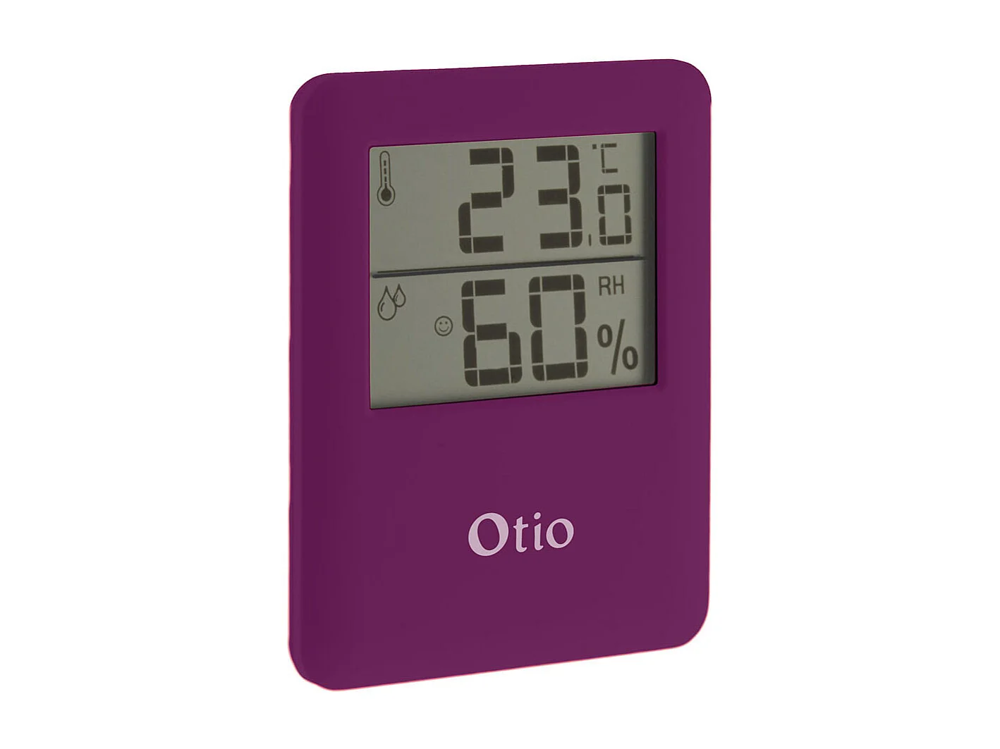 Thermomètre hygromètre magnétique LCD - Violet - Otio