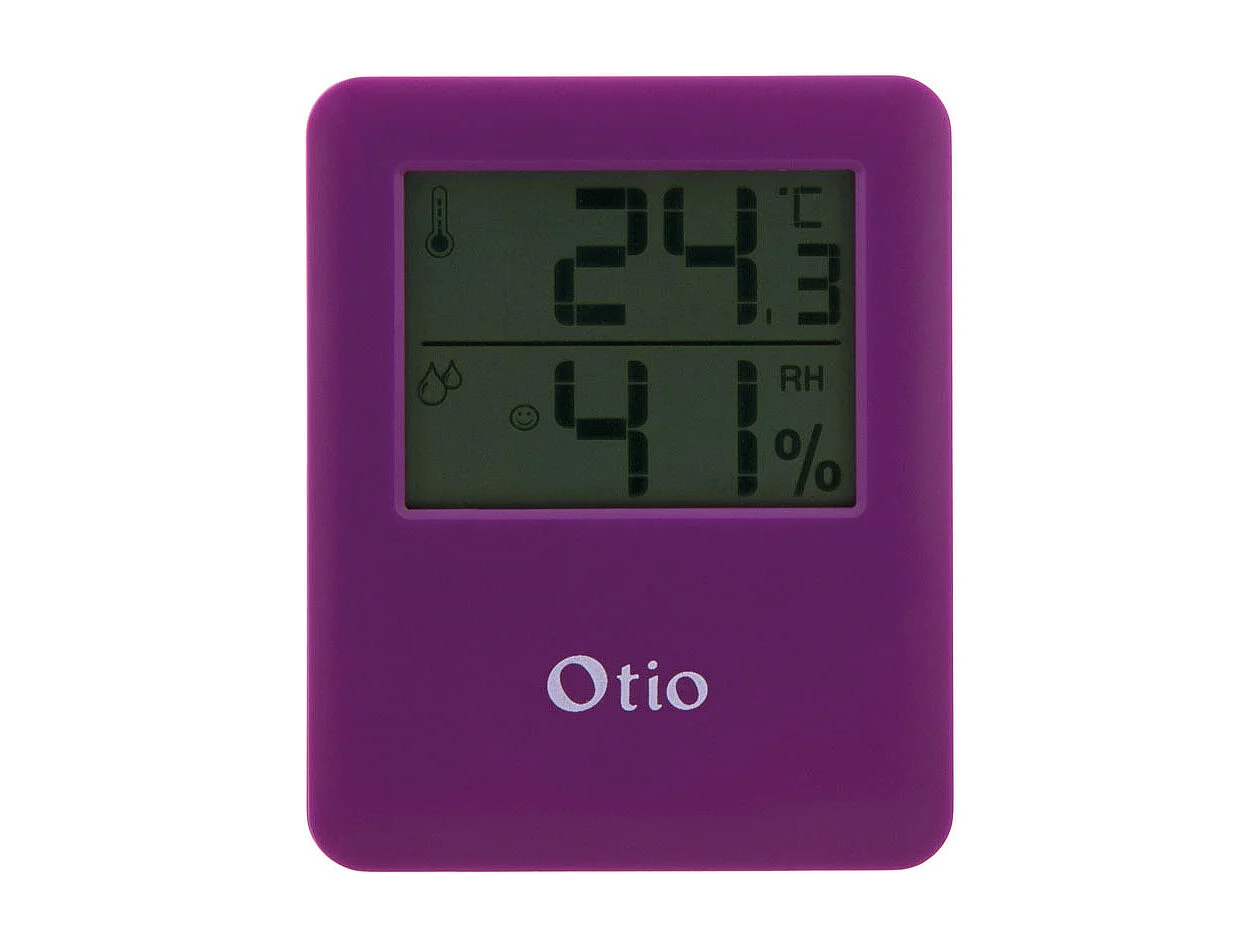 Thermomètre hygromètre magnétique LCD - Violet - Otio