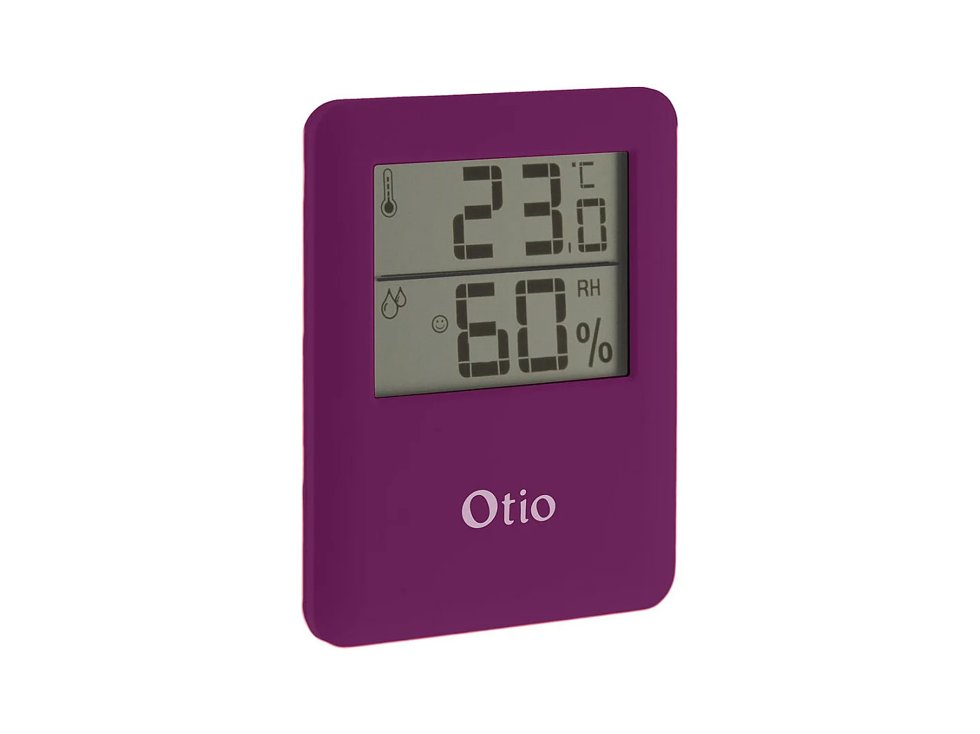 Thermomètre hygromètre magnétique LCD - violet - Otio