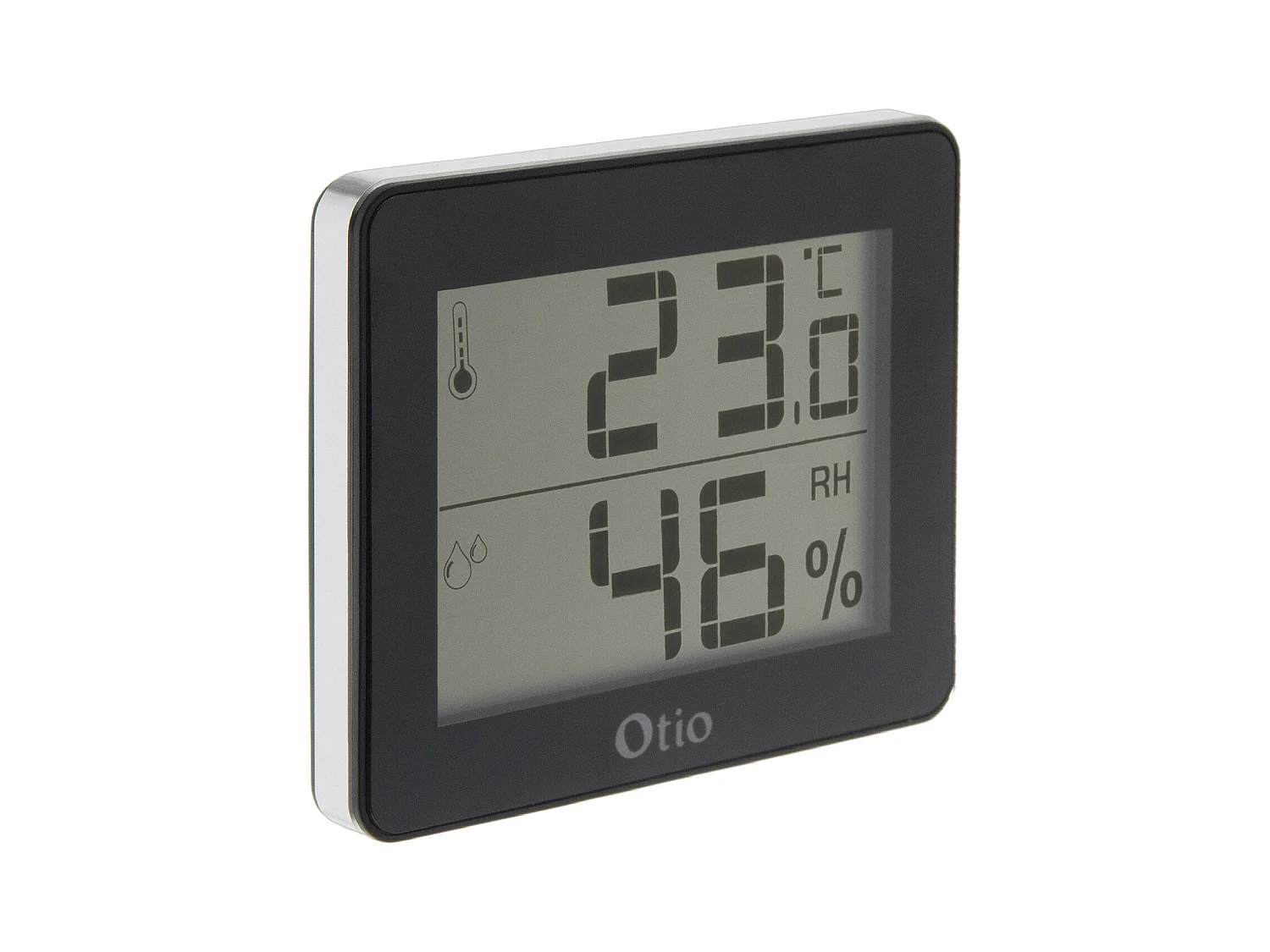 Thermomètre hygromètre noir - écran LCD - Otio