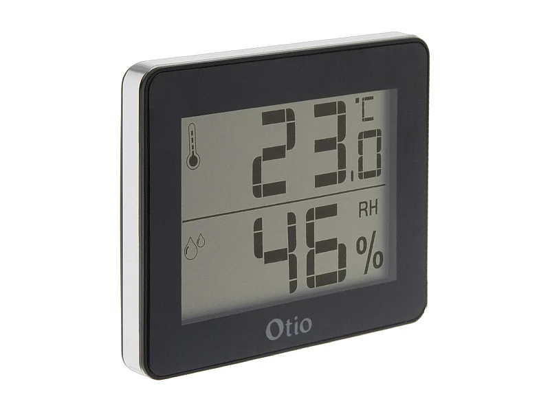 Thermometer Hygrometer Zwart Otio - LCD-scherm 9 cm - Temperatuurtrendindicator