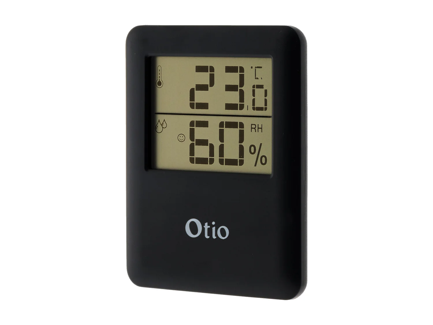 Thermomètre hygromètre digital intérieur - Noir - Otio