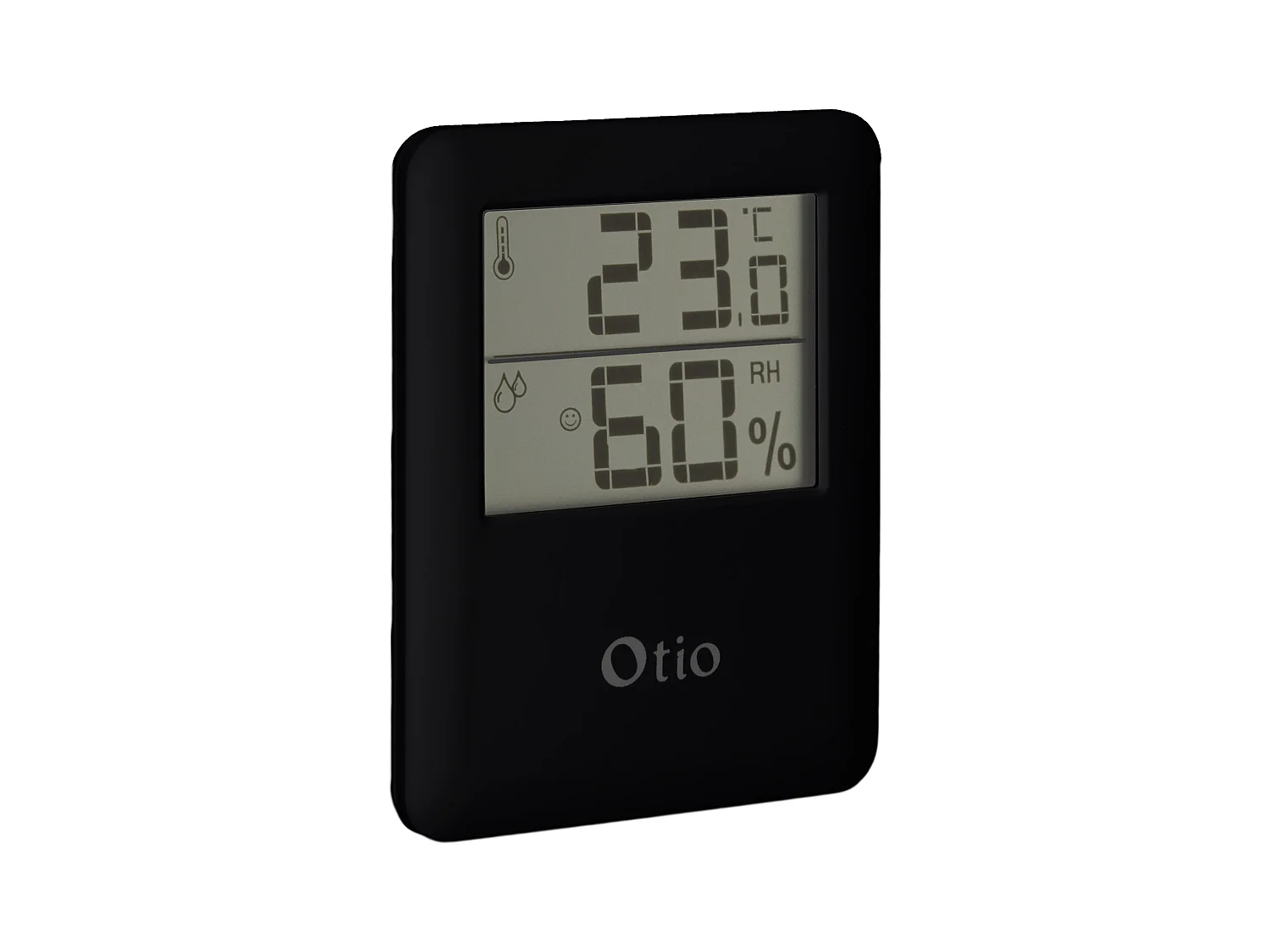 Thermomètre hygromètre digital intérieur - Noir - Otio