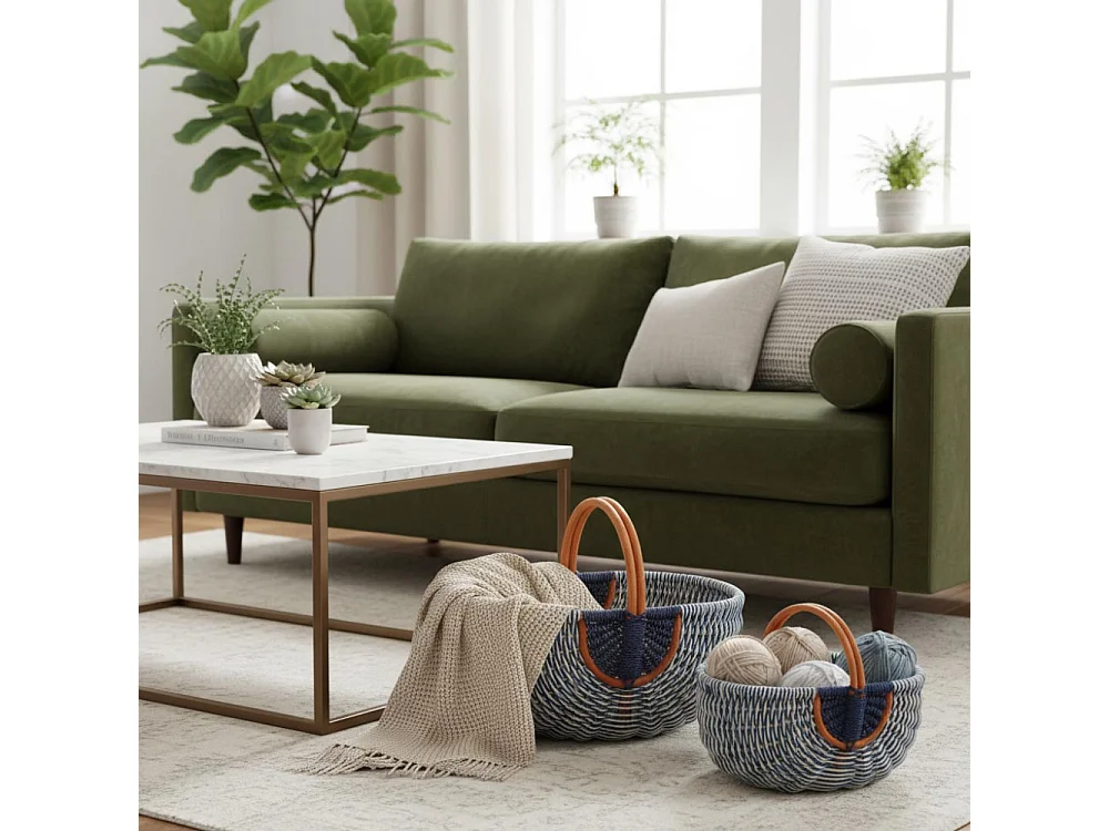 Duo de panier en rotin