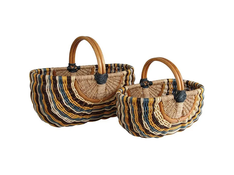 Duo de panier en rotin