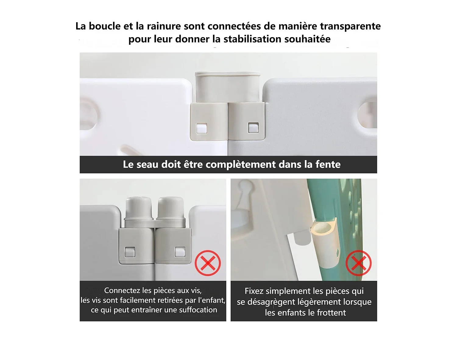 Baby Park Dripex - Grijs ecologisch plastic - 16+2 panelen - met deur - 190 x 190 x 61 cm