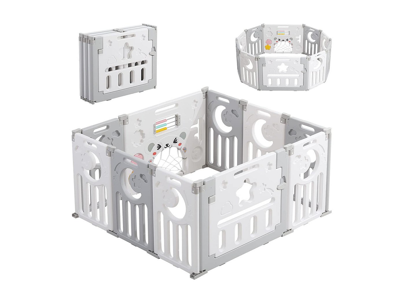 Babybox, 200x149 cm, Kinderbox, Binnen- en buitenspeelplaats met