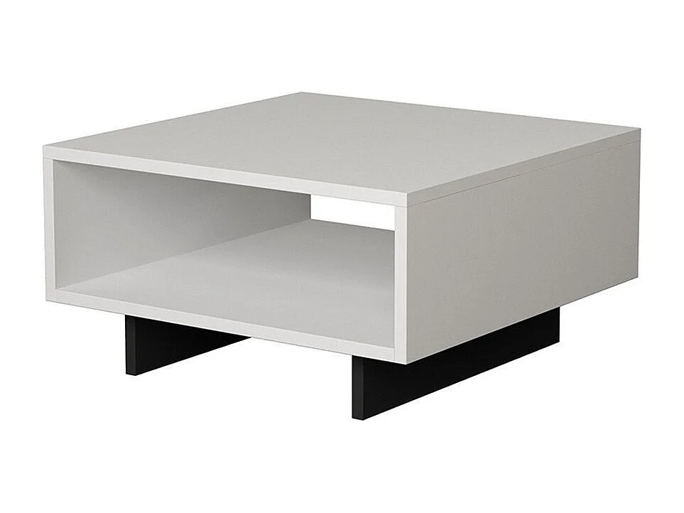 Mesa de centro de madeira "Hola" - 60 x 60 x 32 cm - Branco