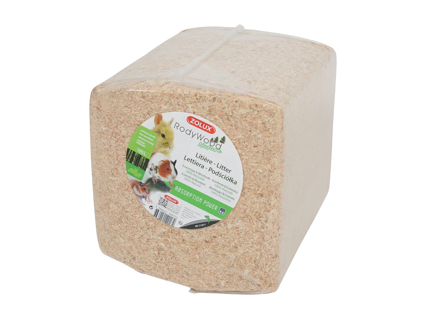 Litière lapin bois copeaux de pin 165L 165 litres