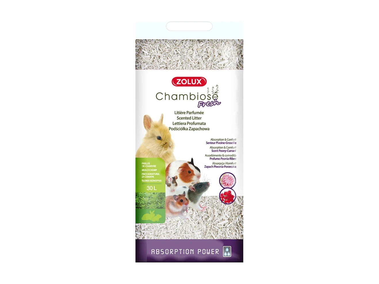 Pflanzliche Einstreu Duft Pfingstrose Johannisbeere 30L