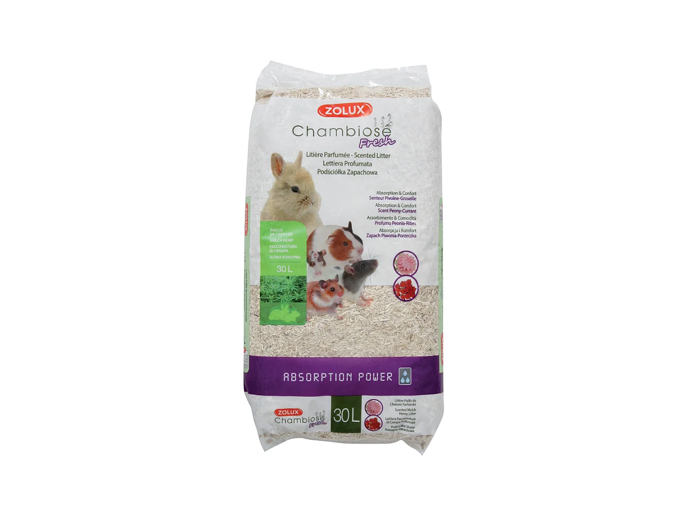 Litière végétale senteur pivoine groseille 30L