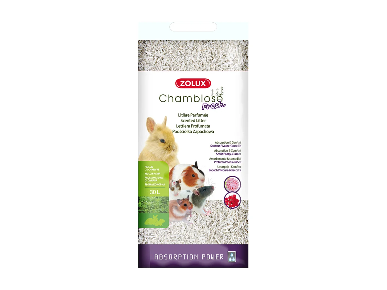 Pflanzliche Einstreu Duft Pfingstrose Johannisbeere 30L