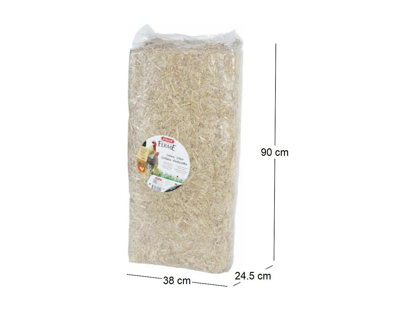 Paglia naturale per lettiere 240 litri