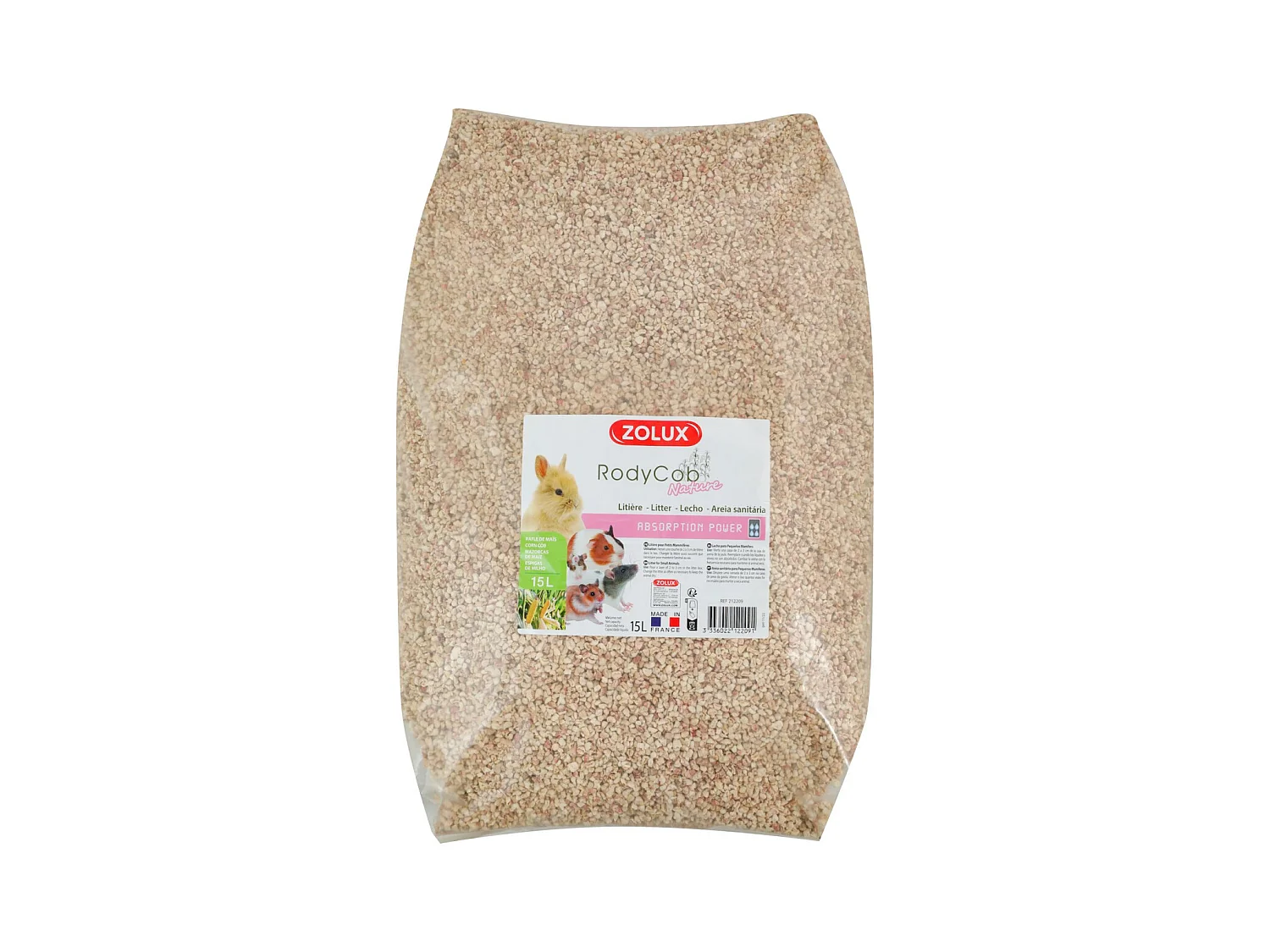 Litière pour petits mammifères Rodycob 15 litres