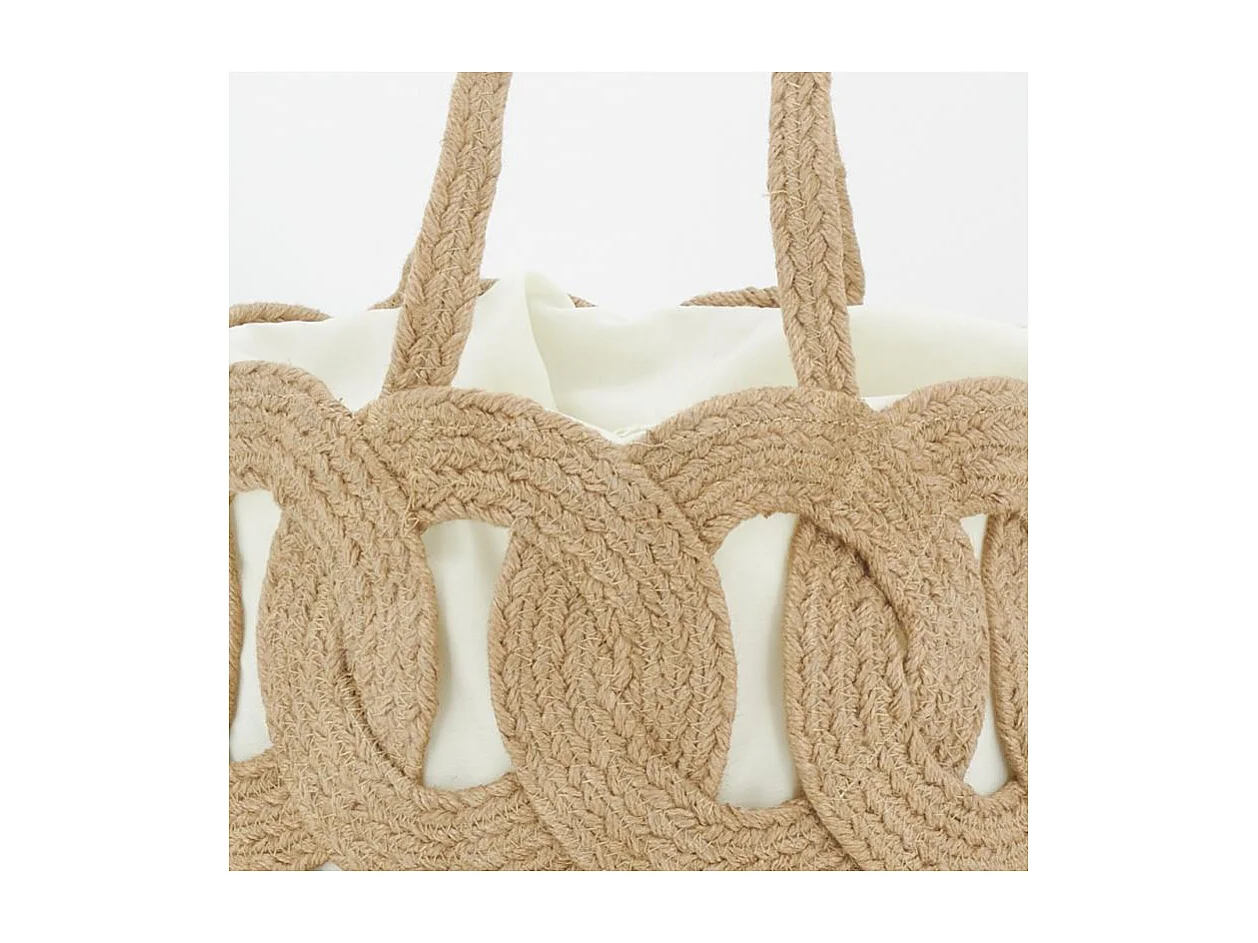 Sac en jute ajouré doublé coton