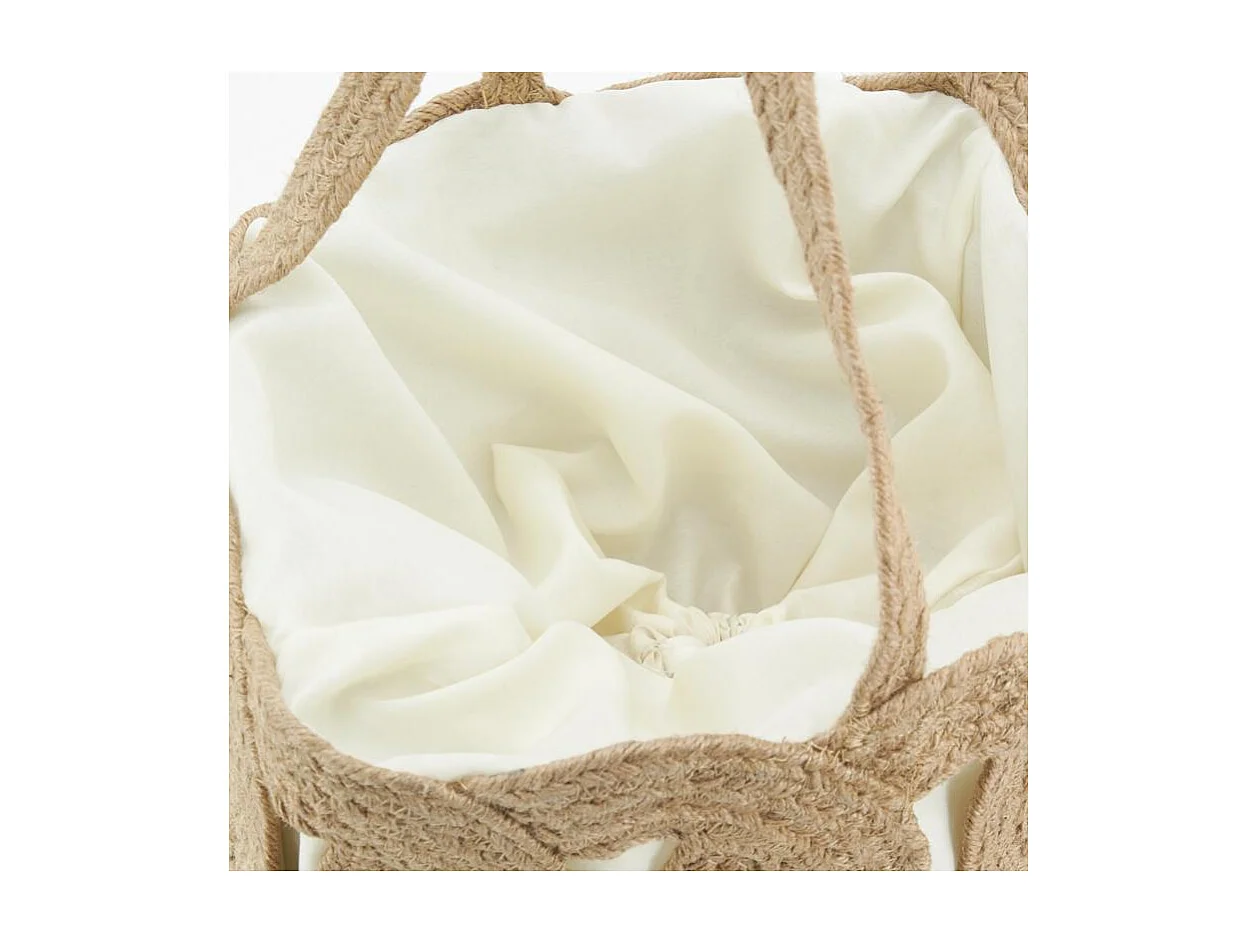 Sac en jute ajouré doublé coton