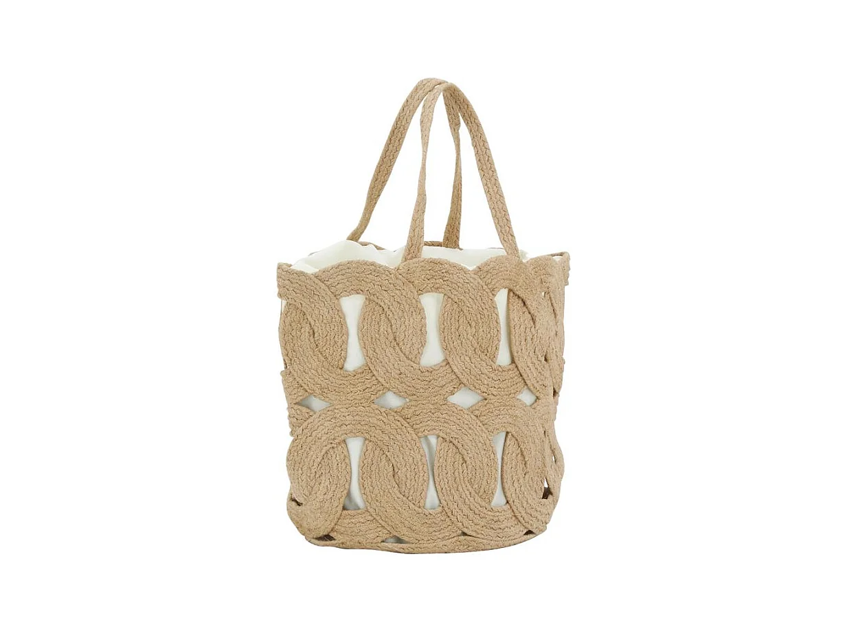 Sac en jute ajouré doublé coton