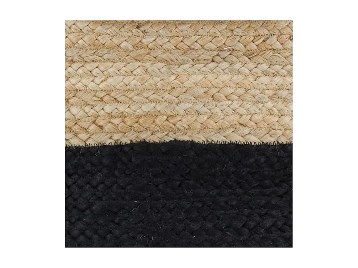 Sac cabas en jute et bois naturel et noir