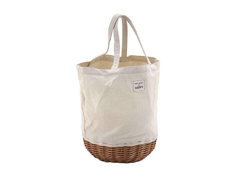 Sac tissu rond fond osier