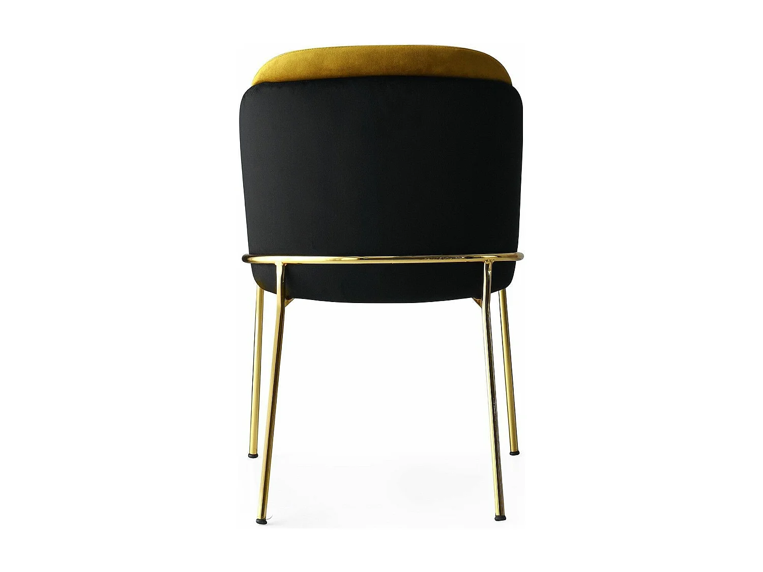 Lot de 4 chaises Kymil Métal Or et Velours Or et Noir