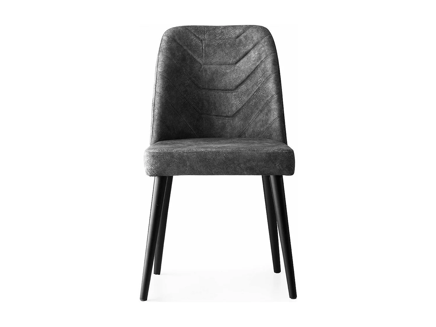 Lot de 4 chaises Conla Velours Gris foncé