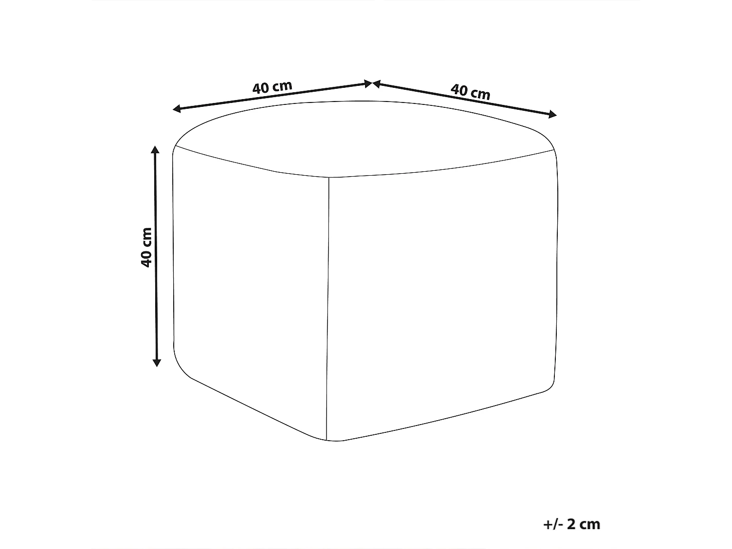 Pouf MABULA Jute Beige 40 cm 40 cm 40 cm