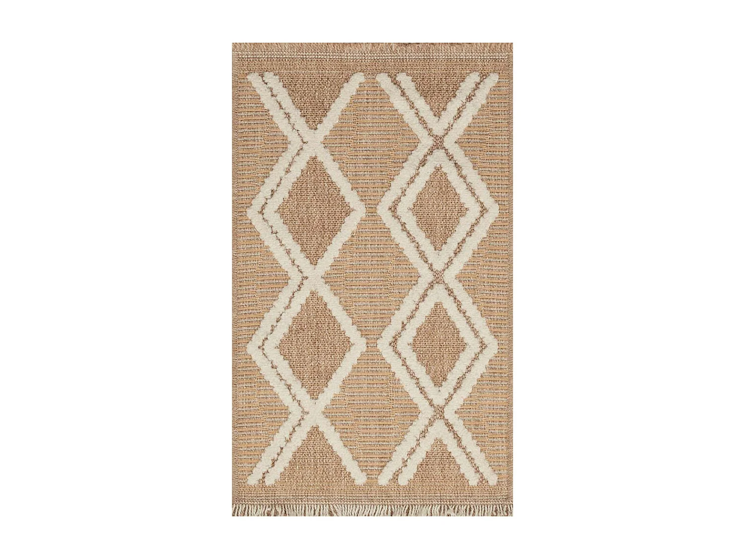 Tapis intérieur extérieur aspect jute jaune Tijuana 9048 180 x 67 cm
