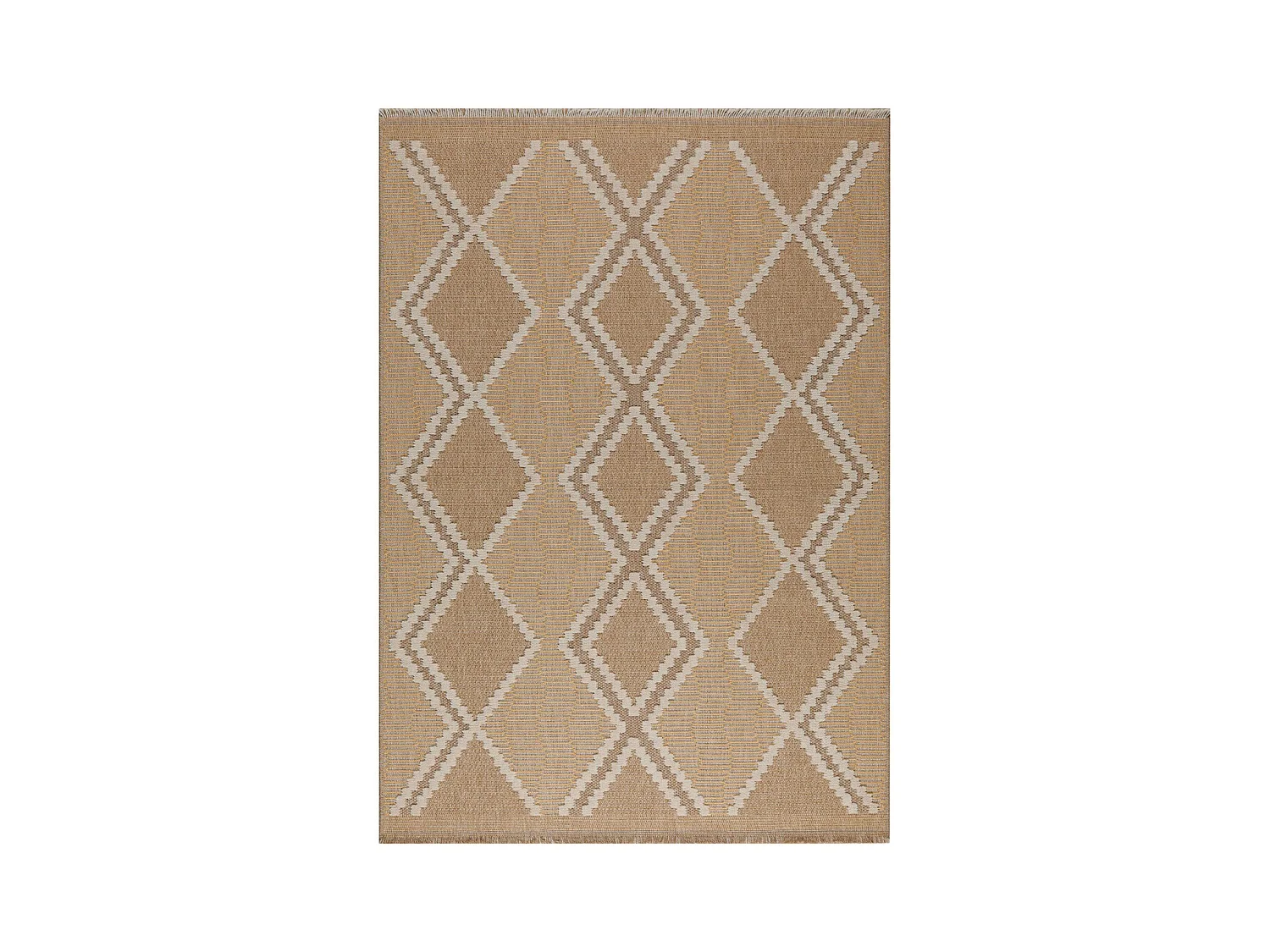 Tapis intérieur extérieur aspect jute jaune Tijuana 9048 180 x 67 cm