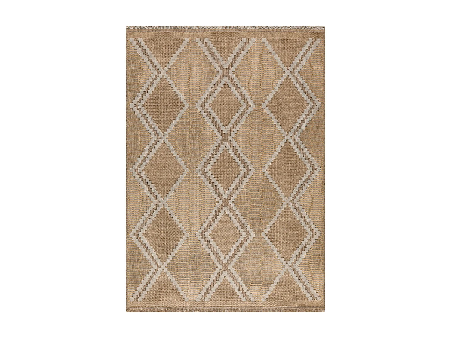 Tapis intérieur extérieur aspect jute jaune Tijuana 9048 90 x 67 cm