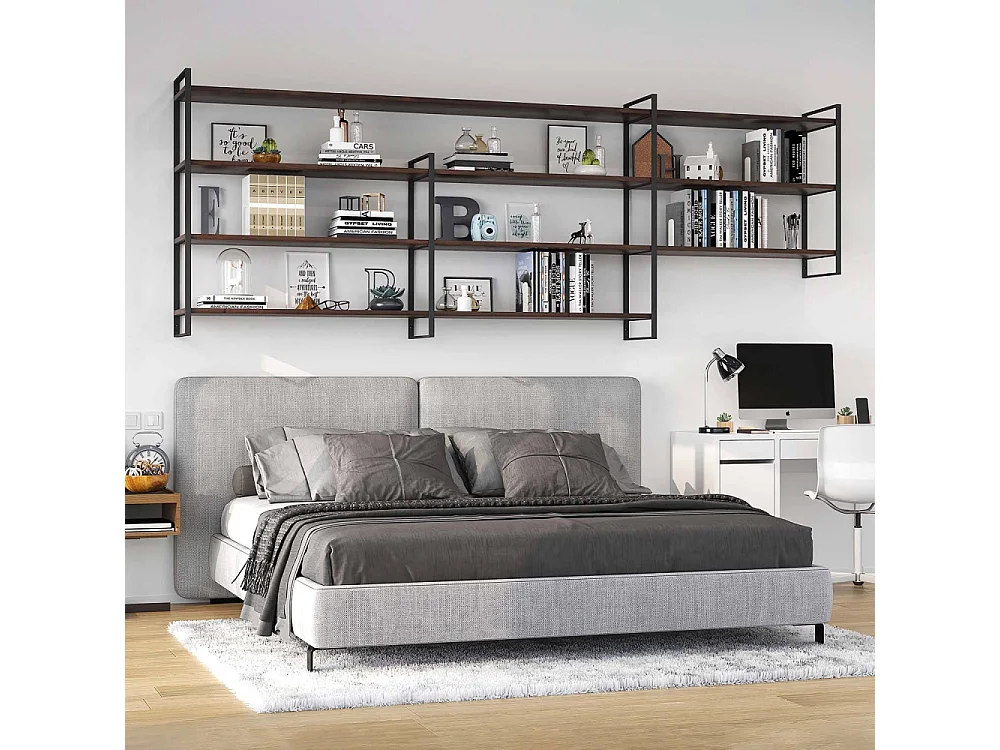 Étagère structure en métal et tablettes Lader