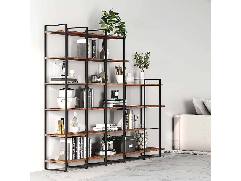 Étagère structure en métal et tablettes Lader