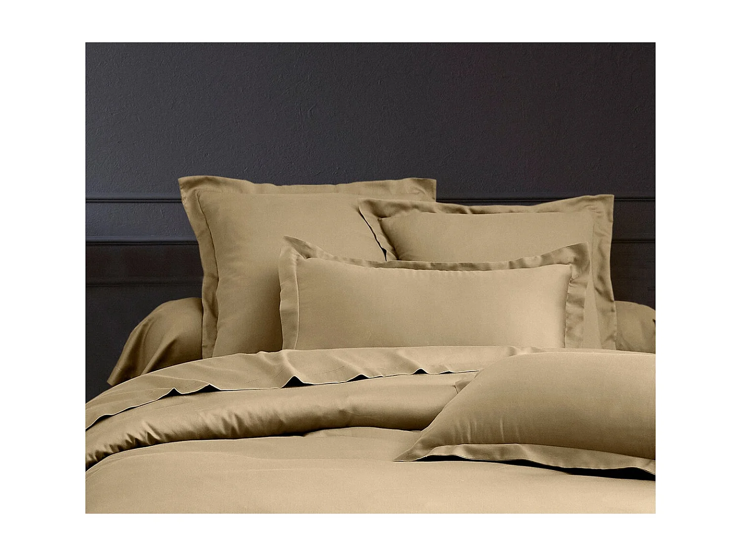 Housse de couette + taies oreiller 2 personnes  200x200 cm  satin de coton